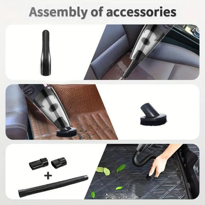 Mini Cordless Handheld Vacuum Cleaner Powerful Suction for Home & Car Cleaning Perfect for Pet Hair, Dust, Crumbs & Small Messes Lightweight, Portable & Wireless with Multiple Attachments