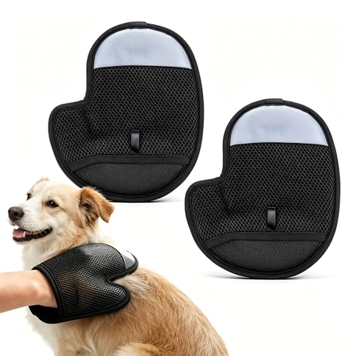 Pet Hair Removal Glove for Dogs & Cats, Reusable & Washable for Sofa Clothing Pet Beds Effortless Cats & Dogs Hair Remover for Busy Pet Owners (2pcs) - color: 2pcs