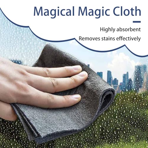 Pack of 5 Thickened Microfiber Shop Towels Reusable Lint Free Streak Free Absorbent Dust Cloth for Glass Mirror Cars Kitchens Home Automotive Mechanic Garage Cleaning