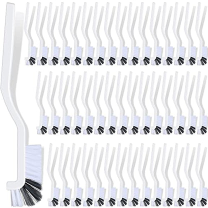 Rtteri 48 Pcs Kitchen Scrub Brush Bulk Plastic Sink Bathroom Cleaning Edge Corner Brush for Household Bottle Dish Tile Lines Window Track Crevice with Stiff Bristle