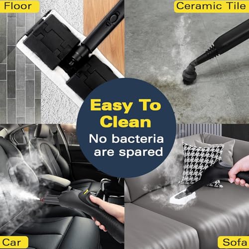 Waitbird Steam Cleaner, Multipurpose Powerful Steamer with 21 Accessories, 248°F High-Temperature Steam for Floors, Grout, Tiles, Cars - 38oz Large Tank, Chemical-Free Cleaning