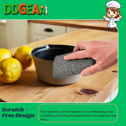 Heavy - Duty Kitchen Sponge - 20 Times More Durable, Scratch Free, Suitable for Non Stick Cookware Cut Resistant, Multi - Purpose Cleaning Supplies for Home, Bathroom (2 Pack Grey) - size: 2 Pack