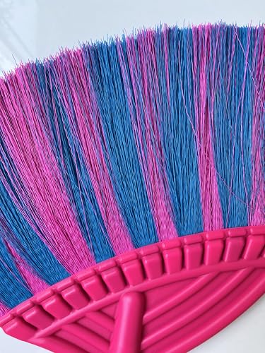 Soft Sweeping Brooms /38” House Brooms for Sweeping Indoor& Outdoor Broom Cleaning/Asian Thailand Plastic Broom/Choi Nhua Thai LAN/Choi Nhua Quet Nha - color: Red