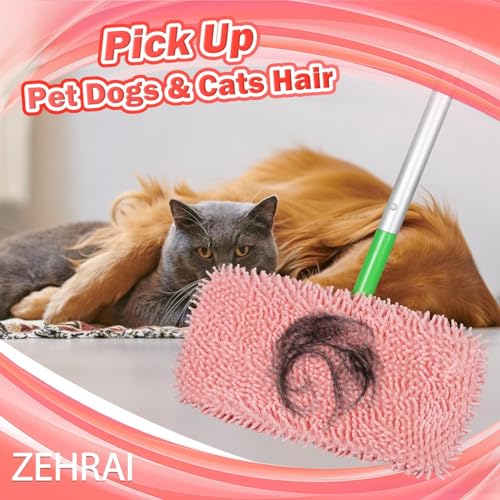 6Pcs Reusable Microfiber Mop Pads Compatible with Swiffer Sweeper, Wet and Dry Flat mop Cover, Replacement Sweeping Mopping pad Refills for Surface/Hardwood Floor Cleaning - color: Pick