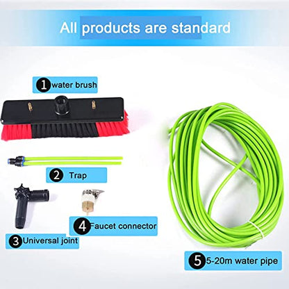 3-12m Window Cleaning Pole, Window Cleaner Kit, Water/Hose Fed Pole, Window Cleaning Brush Equipment, Cleaning Photovoltaic and Solar Panels Conservatory roof Cleaner,30cm Brush Head,12m/39. - color: 30cm Brush Head, size: 12m/39.4ft