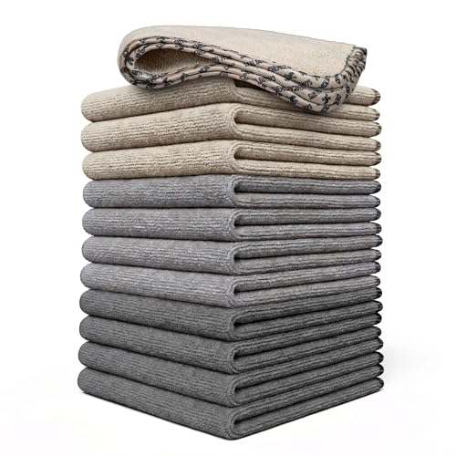 Chemical Guys AllSwipe Multi-Purpose Microfiber Towels for Cars, Microfiber Cleaning Cloth Multi Color Drying Towels Car Detailing for Wash Interior and Glass, 14 x 12 Inch - 12 Pack - size: 12 Pack