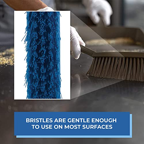 Vikan 45893 Bench Cleaning Brush, Polypropylene/Polyester Medium Bristle Dustpan Brush & Sweeper, 14 Inch, Blue - color: Blue, size: 4589