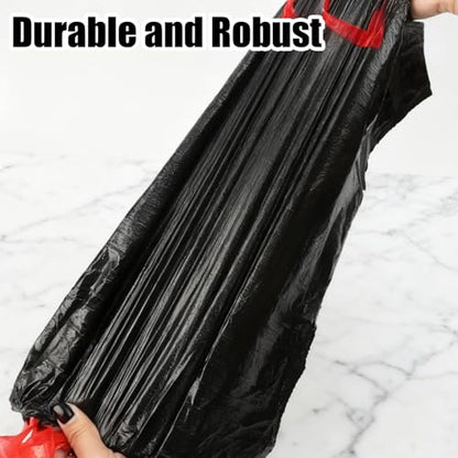 100PCS/ Roll Black Thickened Large Capacity Waste Bag Leak-Proof Tear-resistant Household Drawstring Trash Bags, 45 * 45cm