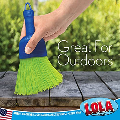 LOLA Whisk Broom, Hand Brush, Durable Bristles, Whisks Away Dirt & Debris, Compact, Hang Hole for Easy Storage, Indoor/Outdoor, 1 Pack - size: 1 Count, style: Classic