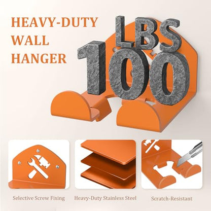 FLEXI RODS Garage Organization Storage Trimmer Rack Garden Power Tool Hanger for Grass Trimmer, Hedge Trimmer, Heavy Duty Weed Wacker Hook Tool Organizer, 2 Pack - size: Tool Organizer - 2 Brackets