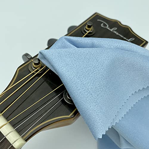 AAwipes Violin Clean Cloths Microfiber (6-Pack 12"x12" Cloths Blue) Plush Polishing Cloths for Musical Instruments Premium Cleaning Cloths for Guitar Piano Clarinet Trumpet Sax Universal (HCIS-1212-B) - color: Blue 6PCS