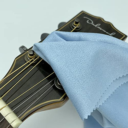 AAwipes Violin Clean Cloths Microfiber (6-Pack 12"x12" Cloths Blue) Plush Polishing Cloths for Musical Instruments Premium Cleaning Cloths for Guitar Piano Clarinet Trumpet Sax Universal (HCIS-1212-B) - color: Blue 6PCS