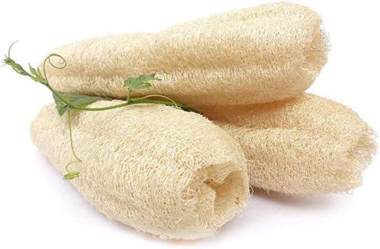 Natural Whole Loofah Sponge (Pack 3) - Exfoliating Body for Bath or Dish Scrubber for Kitchen - 100% Biodegradable Compostable, Dishwashing Scouring Pad, Zero Waste - size: Whole Loofah Pack 3