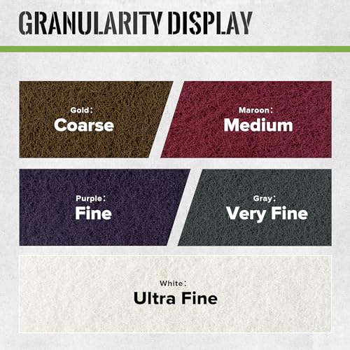 6" x 9" Maroon General Purpose Scuff Pads,10 Pack Abrasive Pads for Automotive Cleaning Surface Preparation,320 Grit,Scotch Abrasive Brite Pad - color: 320grit-Maroon