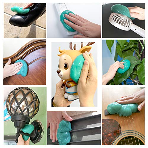 ASFSKY Keyboard Cleaning Gel Keyboard Cleaner Adheres to Dust and Debris in The Crevices of The Keyboard, Also Suitable for Car Interior Cleaning, Office Cleaning, Electronics Cleaning - color: Green