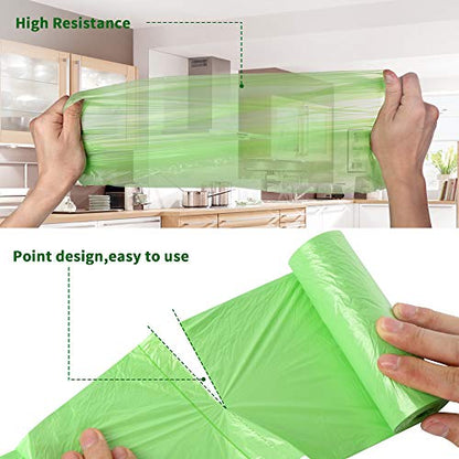 Biodegradable Trash Bags 4-6 Gallon, 100 Counts, Extra Thick Small Trash Bag Recycling Garbage Bags For Kitchen Bathroom Yard Office Wastebasket Car - size: 5 Gallon, 100 Count (Pack of 1)