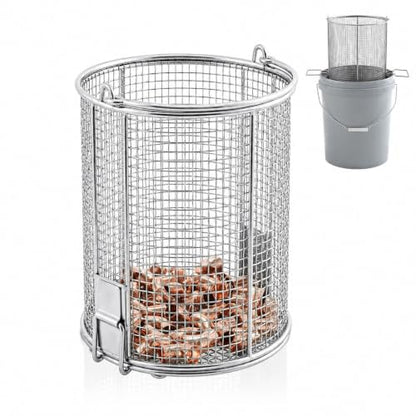 1 Pcs 1/4″ Mesh 5 Gallon Dip and Drain Stainless Steel Part Cleaning Strainer Basket for Buckets, Swing Handle, for Mechanics Auto Parts Washing Garage Shop Home Workshop, Bucket Not Included - size: 5 Gallon,1/4″