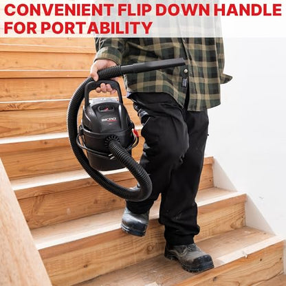 Shop-Vac 2021005 1 Gallon Micro Wet/Dry Vacuum, 1.0 Peak HP, 1.25 Inch Diameter x 4 Foot Hose, 6 Foot Cord, Lightweight and Portable, Quick Wet/Dry Pickup