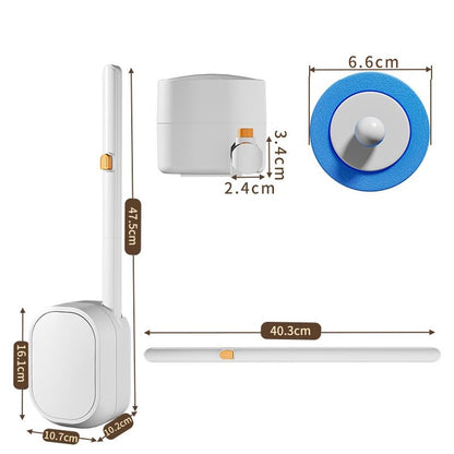 Disposable Toilet Brush - Toilet Bowl Cleaner Wand with 60 Toilet Brush Refills, Disposable Toilet Cleaning System, Toilet Brush and Holder Set for Deep Cleaning and Hygienic Bathroom Maintenance