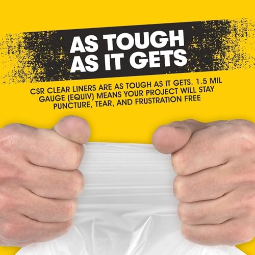 45 Gallon Clear Trash Bags - (Huge 400 Pack) - 40" x 46" - 1.5 MIL (Equivalent) - CSR Series - Heavy Duty Industrial Liners Clear Garbage Bags for Recycling, Contractors, Storage, Outdoor - style: 45 Gal, 1.5 Mil Equiv, 400 Count