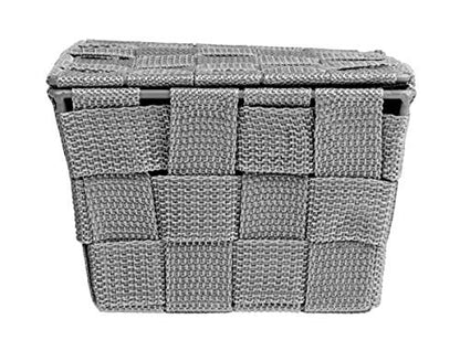 Wenko Storage Basket Adria with lid in Grey, PP, 19 x 14 x 10 cm - color: Grey