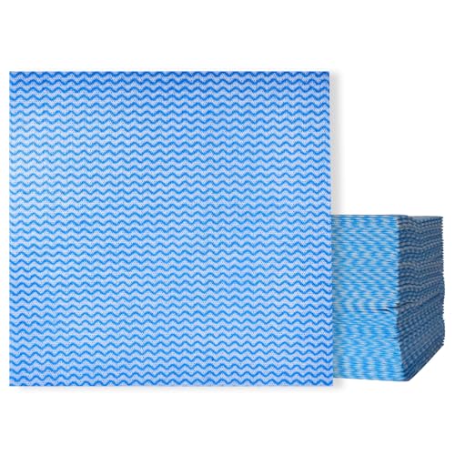 Disposable Dish Cloths Disposable Cleaning Towels 50 Pack Heavy Duty Reusable Disposable Kitchen Cleaning Cloths for Kitchen, Bathroom, Household Cleanings - color: Blue