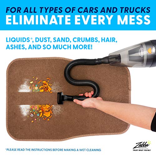 ThisWorx Car Vacuum Cleaner 2.0, Portable Handheld Mini Vacuums Cleaner W/ 16ft Cord, LED Light, Bag, & Attachments- Small Vac for RV, Boats, Travel, Car Accessories, Lightweight