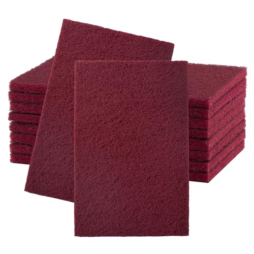 6" x 9" Maroon General Purpose Scuff Pads,10 Pack Abrasive Pads for Automotive Cleaning Surface Preparation,320 Grit,Scotch Abrasive Brite Pad - color: 320grit-Maroon