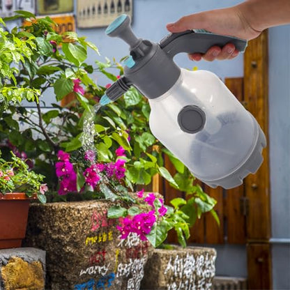 Lurrose Heavy-Duty 3l Pump Spray Bottle with Adjustable Nozzle and Extension Wand, Pressure Water Sprayer for Gardening, Car Cleaning, Indoor Plants, and Outdoor Watering