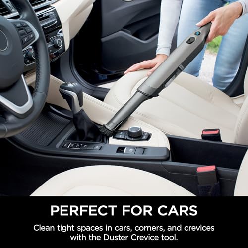 Shark WV201 WANDVAC Handheld Vacuum, Lightweight at 1.4 Pounds with Powerful Suction, Charging Dock, Single Touch Empty and Detachable Dust Cup,Graphite, Slate - color: Slate