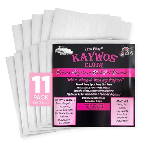 Zezo-Fiber Microfiber Cleaning Cloth - Highly Absorbent Premium Towels for Cars, Kitchen, Glass, and Automotive Surfaces Soft Lint-Free Reusable Multipurpose Cleaning Rags,11 Pack