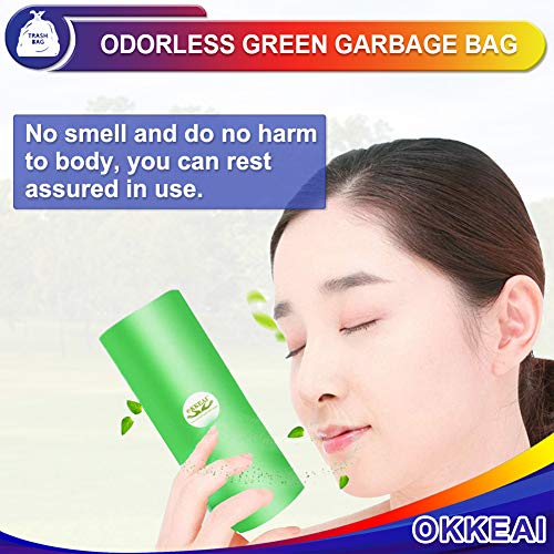 OKKEAI 3 Gallon Small Trash Bags 100 Counts Small Trash Can Liners Garbage Bags Mini 10L Wastebasket Bin Liners Bags for Bathroom Kitchen Bedroom Living Room Office,Green - style: 3 Gallon-100-Green