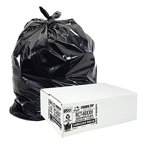 Aluf Plastics 55 Gallon Trash Bags Heavy Duty - (Huge) - 2.0 MIL Thick (equiv) - 38" x 58" - Garbage Bags for Toter, Contractors, Lawn, Leaf, Yard Waste, Kitchen, Industrial, Black, 50 Pack - style: 55-60 Gal, 2 Mil Equiv, 50 Count