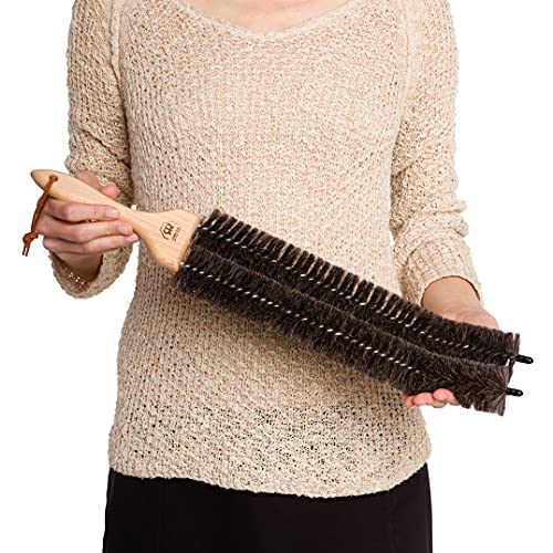 Redecker Goat Hair Bath Radiator/Hand Towel Dryer-Brush with Oiled Beechwood Handle, 19-5/8-Inches - size: 19-5/8-Inches