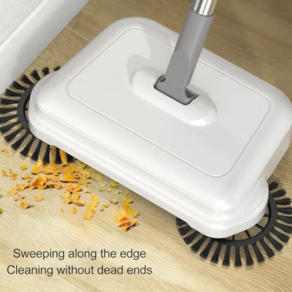TOPINCN Hand Push Sweeper, Manual Floor Cleaner Sweeping Mopping Machine for Home Kitchen, Carpet and Floor Sweeper Household Hand Sweeping Machine for Carpet Tile Hardwood