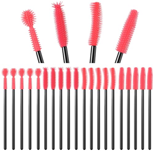 20 Pcs Nook and Cranny Sewing Machine Cleaning Brushes for Quilting Supplies Reusable Silicone Dense Bristles Cleaning Brushes for Sewing Machine Internal and Spool Area(Black, Bright Pink) - color: Black, Bright Pink