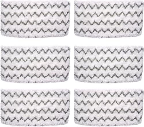 6 Pack S1000 S2001 Steam Mop Replacement Pads for Shark S1000 S1000A S1000C S1000WM S10001C S1200 & S2001 SteamSpot Steam Mop