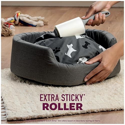 Scotch-Brite Pet Extra Sticky Hair Lint Roller, 95 Sheets - size: 1 Roller, 95 Sheets