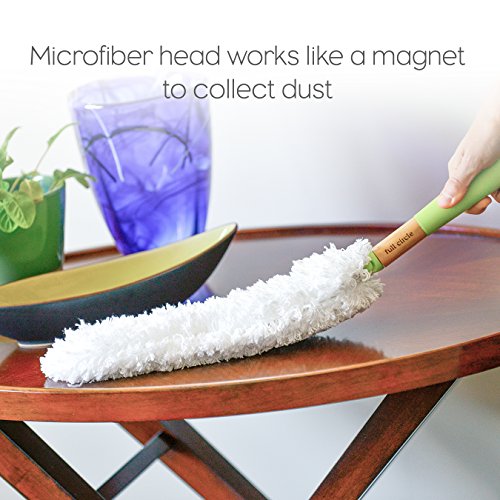 Full Circle Dust Whisperer Washable Microfiber Duster, Green (Pack of 2) - color: Verde