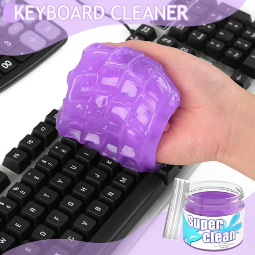 TeSabMi Car Cleaning Gel Car Cleaning Putty Car Putty Car Interior Cleaner Car Slime Car Detailing Kit Car Accessories Gifts for Men Women Stocking Stuffers Purple - color: Purple