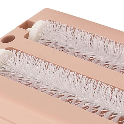 Carpet Sweeper, PP Double Roller Remove Debris Table Sweeper Cleansing Manual Sweeping Brush for Desktop Bed Clothes Desktop Carpet Sofa