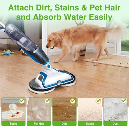 12 Pack Mop Pads Replacement Compatible with Bissell Spinwave 2124, 2039A, 2307, 23157, 23159, 20393, 20399 Hard Floor Spin Mop, 4 Soft Pads, 4 Scrubby Pads, 4 Heavy Scrub Pads - color: 12 Pack