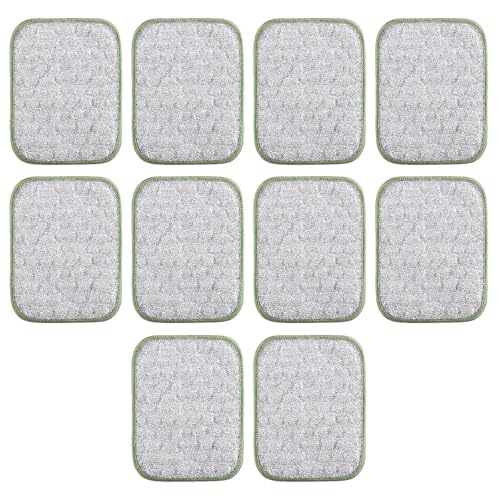 2 Two-Sided Scouring Pads, Safe AntiScratch Scrubber Cloths for Kitchen Utensils, Oven, Stovetop Cookware Scrubber - color: A