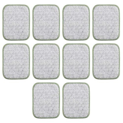 2 Two-Sided Scouring Pads, Safe AntiScratch Scrubber Cloths for Kitchen Utensils, Oven, Stovetop Cookware Scrubber - color: A