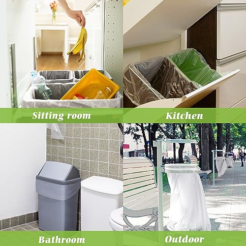 8 Gallon 70 Counts Unscented Medium Trash Bags,Fit 7,8,9,10 Gal Garbage Bags by Teivio, 30 Liter Thick Bathroom Can Bin Liners,Plastic Bags for Home Office Kitchen, Clear - size: 80 Count (Pack of 1), style: 70pcs-8 Gallon-Clear