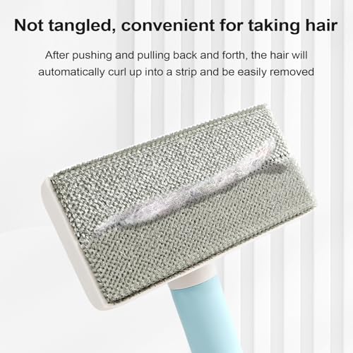 Pet Hair Removal Tool, with Detachable Handle, 17.5x12.5x4.5cm, Lint Shaver and Remover, Portable Hair Removal Cleaner, Comfortable Grip, for Furniture, Car, Clothes, Bedding - color: Blue