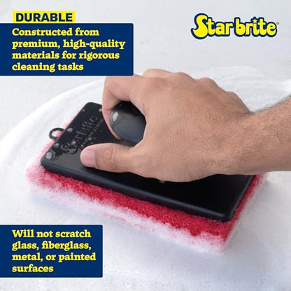 STAR BRITE Scrubber/Medium (Red) (040021P) (Pack of 6) - size: One Size (Pack of 6), style: Medium (Red)