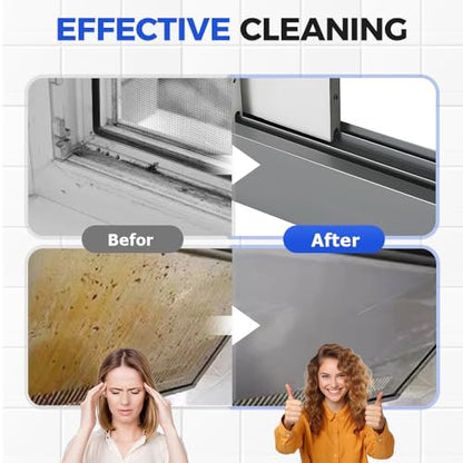 Magic Window Track Cleaner, 2025 New Magic Window Cleaning Brushes, Window Groove Cleaning Brush Tools Set, Hand-held Crevice Cleaning Brush for Window Slides and Gaps (Blue) - color: Blue