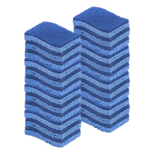 Kitchen Sponges for Washing Dishes, Non-Scratch Cellulose Dish Scrub Sponges, Cleaning Sponges for Household Use, Safe Cleaning Products, Kitchen Sponges Pack of 24, by Superio - color: Blue, size: 24-pack