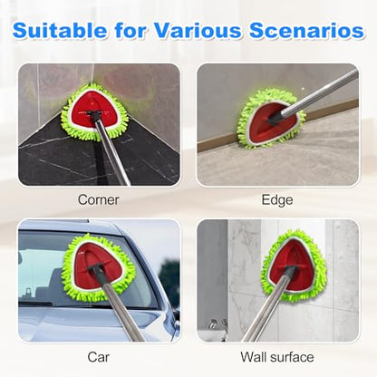 Spin Mop Replace Head, Base, Mop Replacement Head for O Cedar EasyWring 1 Tank System 4 Microfiber Refills, 1 Mop Head Base